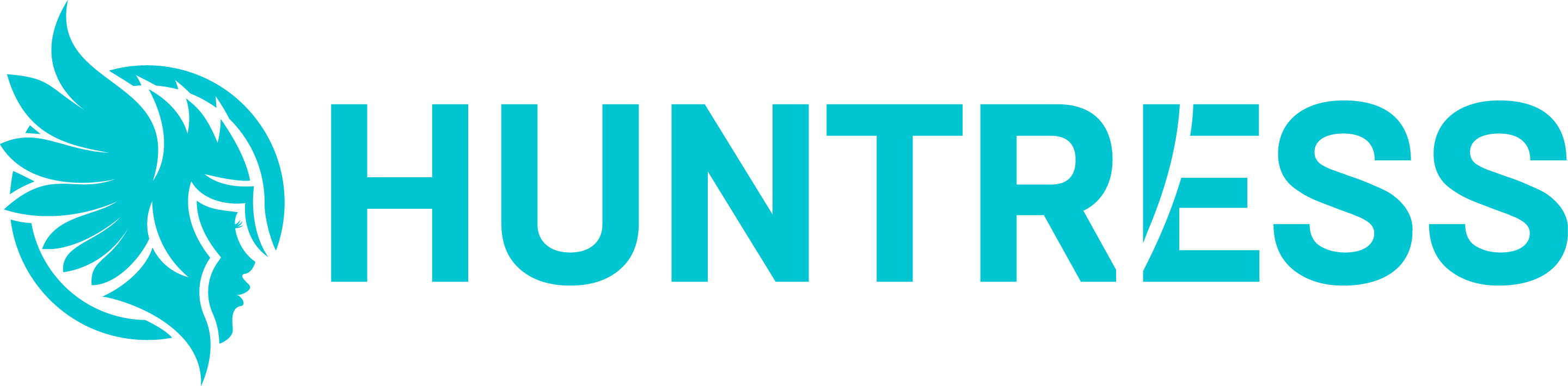 Huntress Logo - Wide Teal